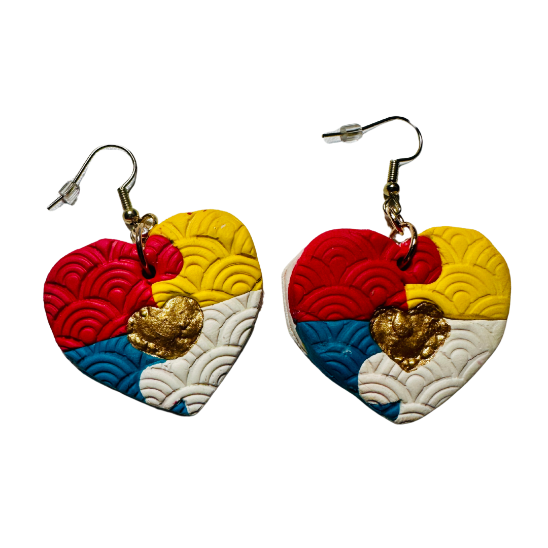 Autism Awareness Heart Earrings
