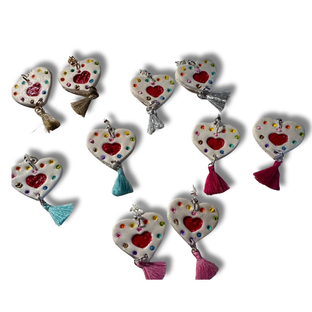 Festive Heart Earrings
