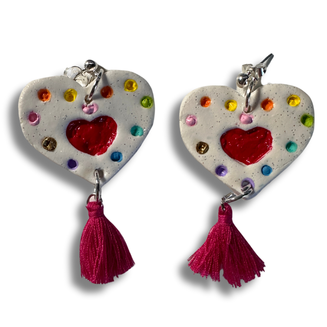 Festive Heart Earrings