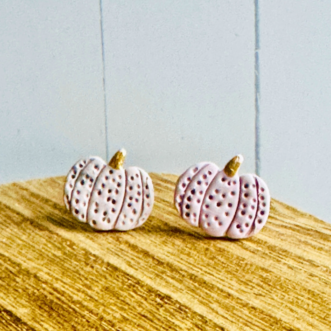 Purple Pumpkin Earrings