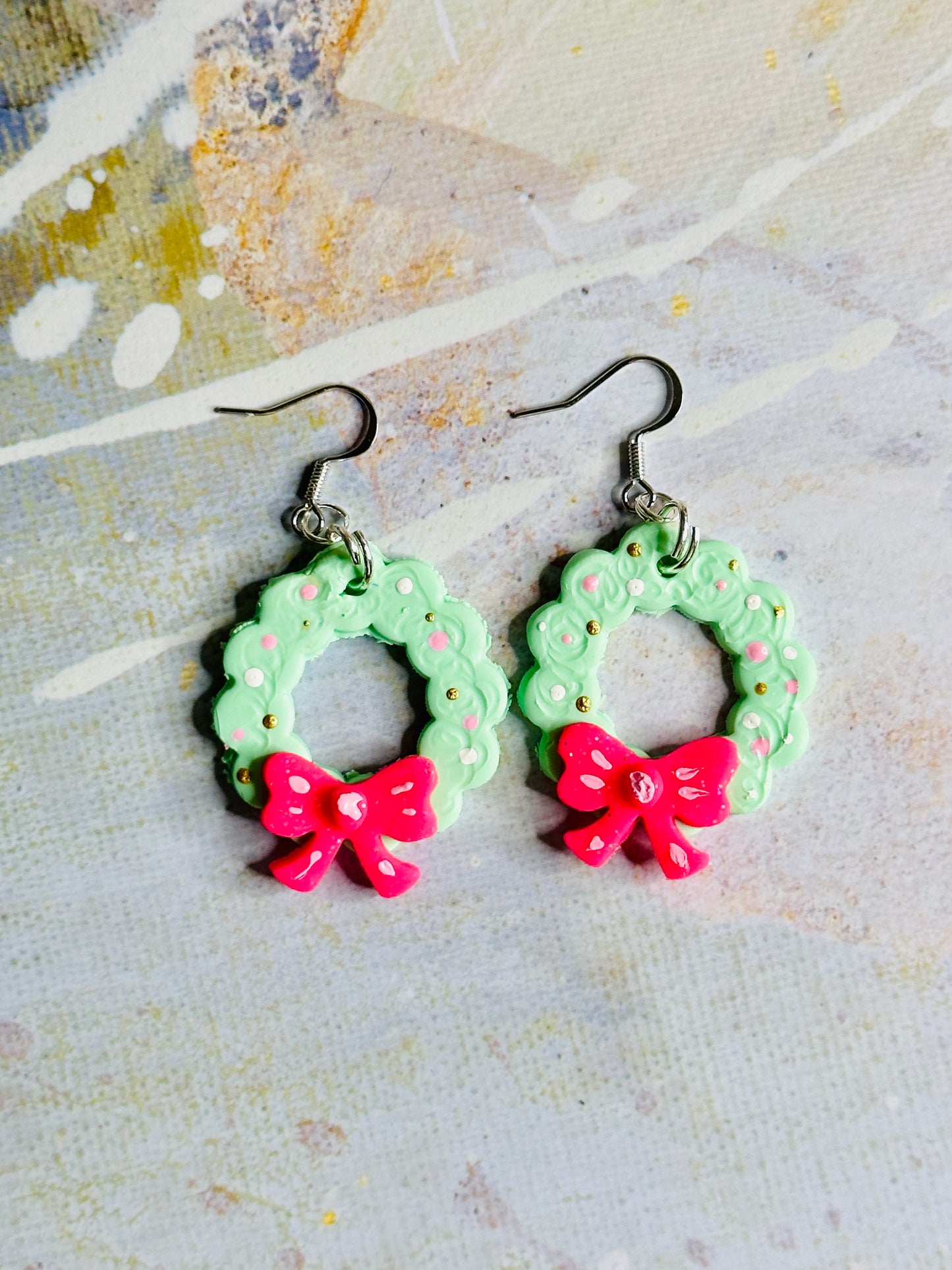 Christmas Wreath Earrings