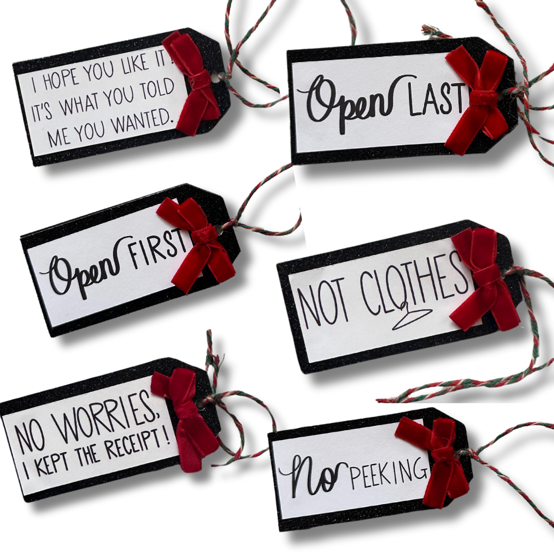 Funny Saying Christmas Tags