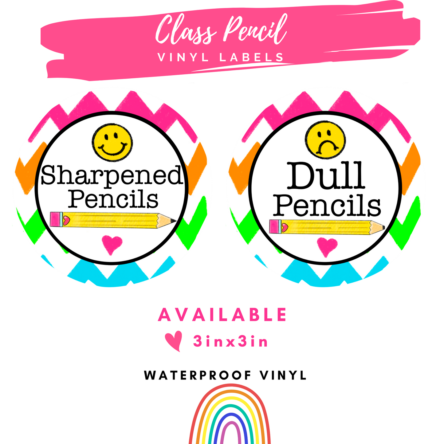 Class Pencil Vinyl Labels