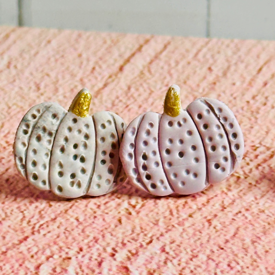 Purple Pumpkin Earrings