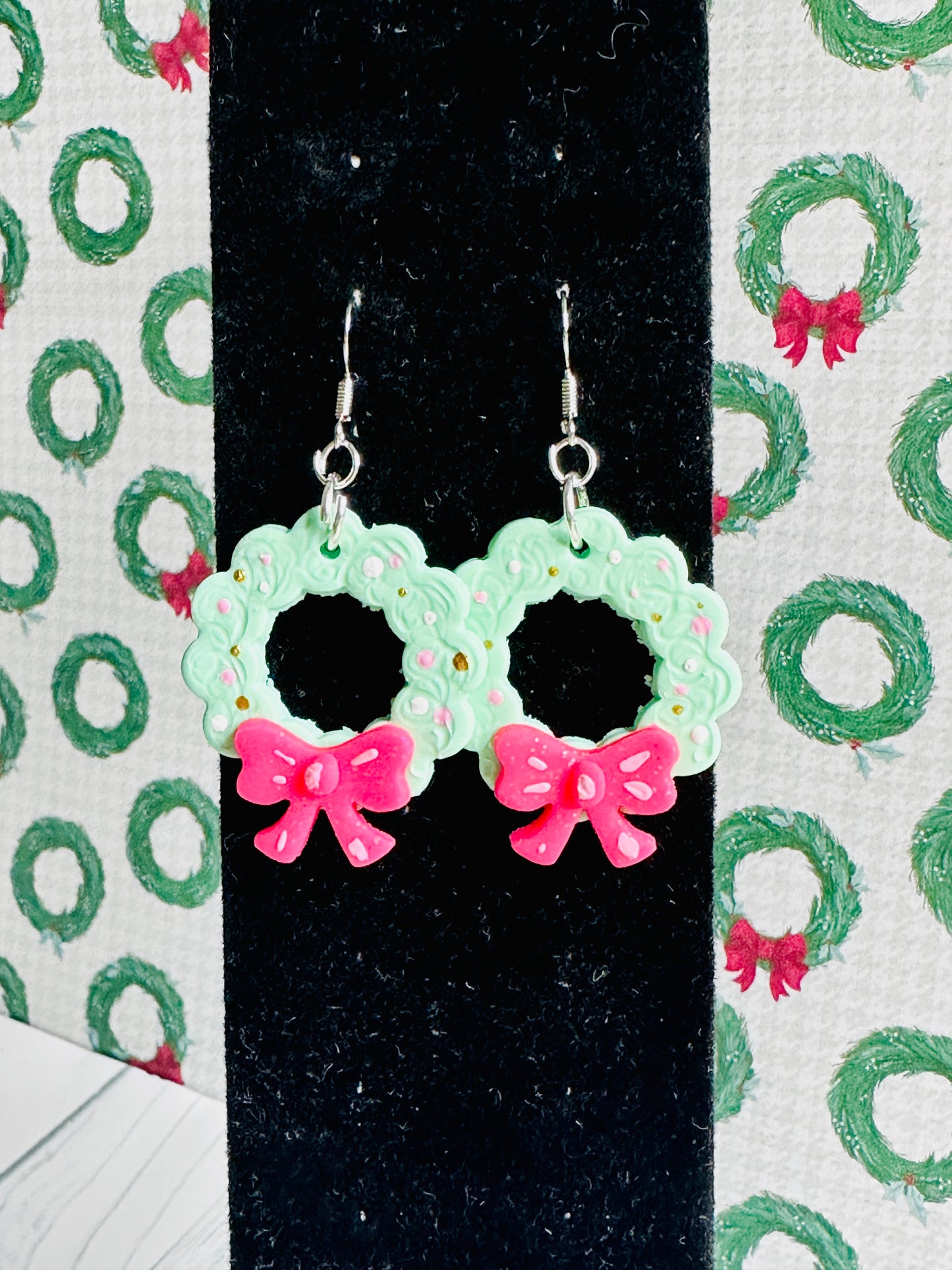 Christmas Wreath Earrings