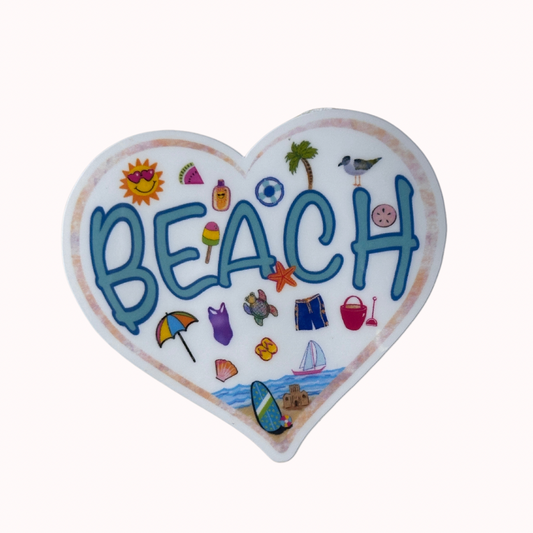 Summer Beach Waterproof Vinyl Sticker