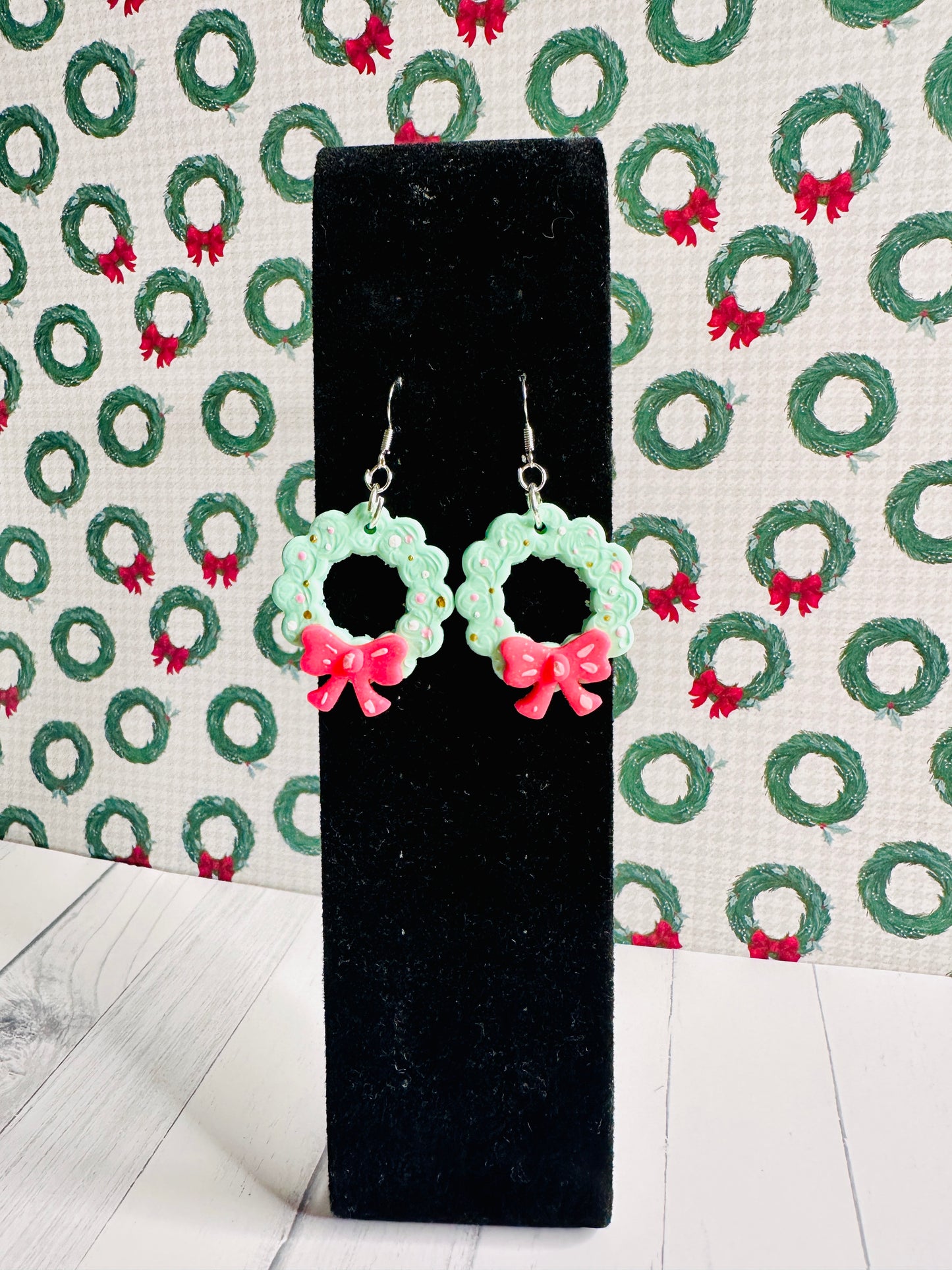 Christmas Wreath Earrings