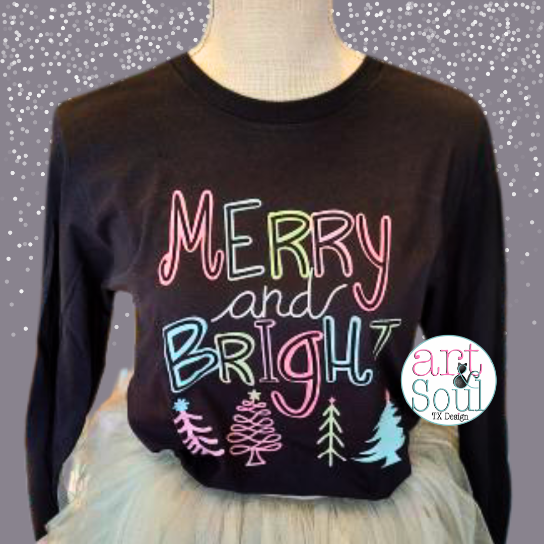 Merry & Bright Long Sleeve T-Shirt