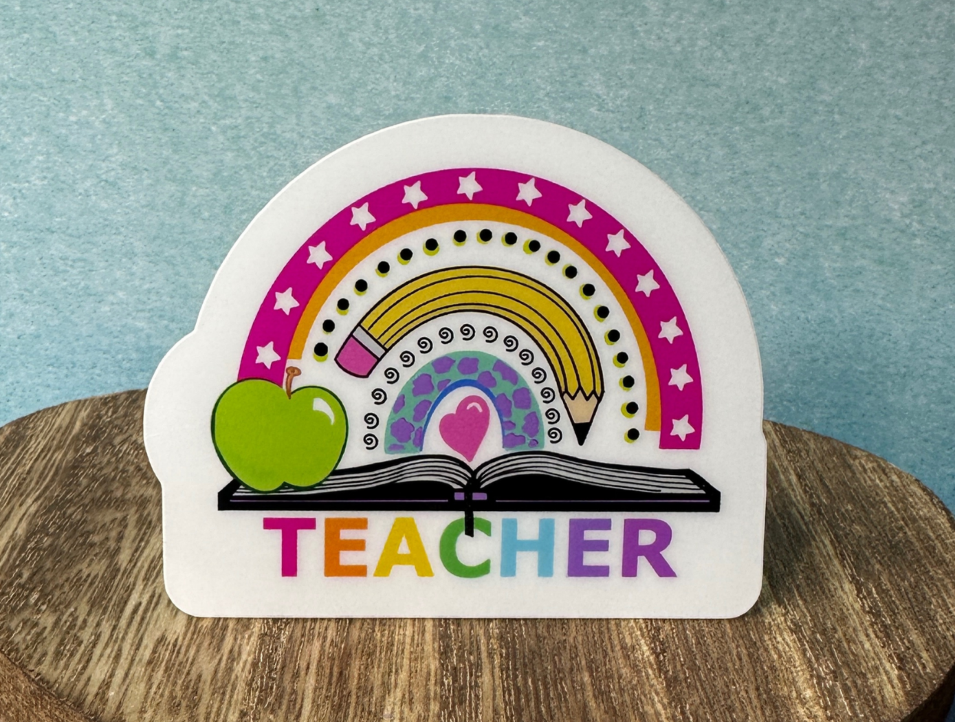 Teacher Rainbow Sticker