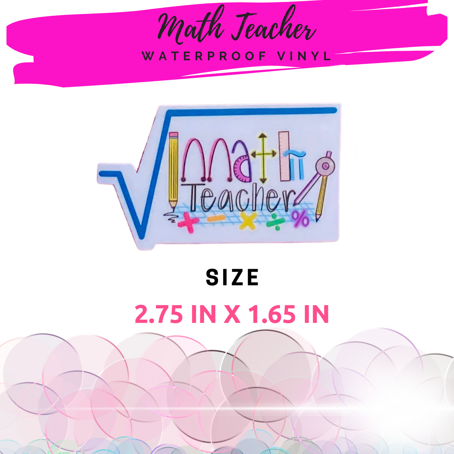 Math Teacher Sticker