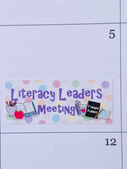 Literacy Leaders Meeting